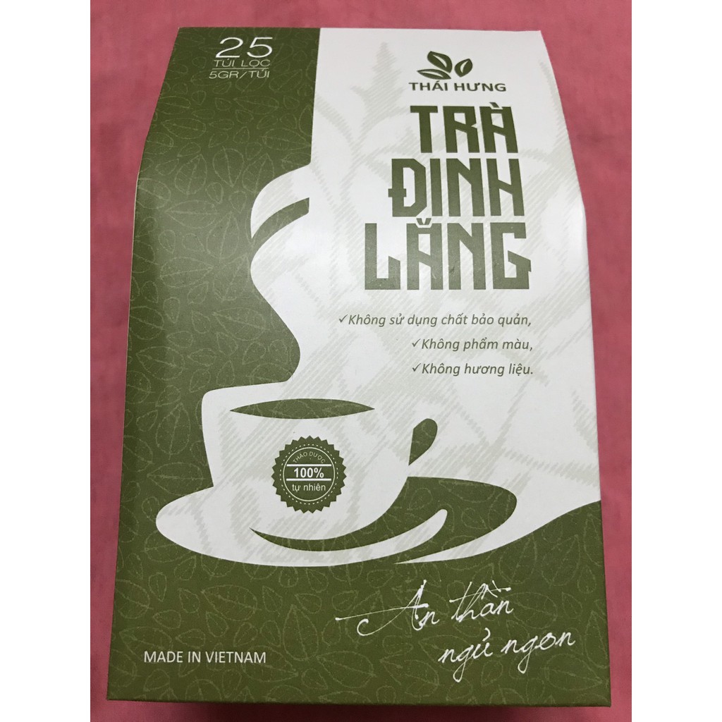 Trà đinh lăng Thái Hưng - 25 túi x 5g (cho người mất ngủ)