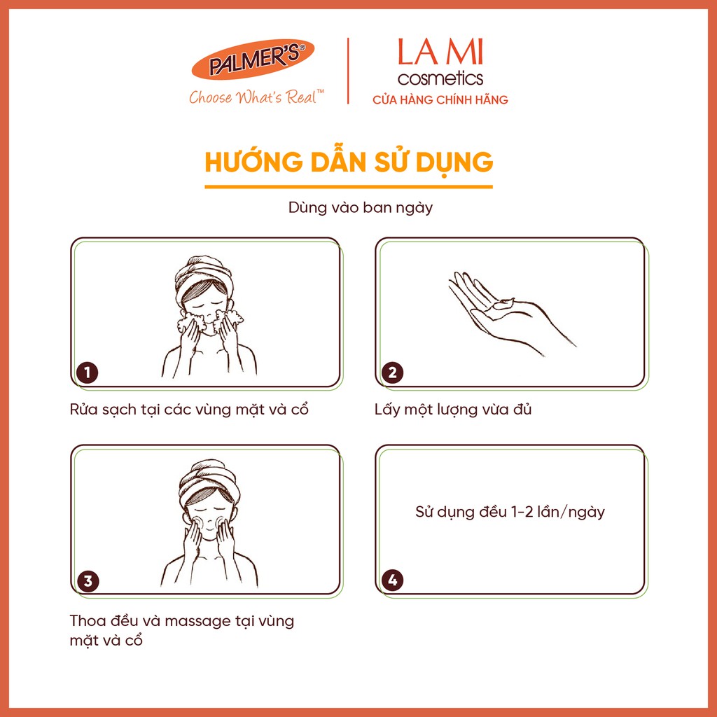 (Mini Size) Kem dưỡng trắng sáng da ban ngày, mờ thâm nám – tàn nhang Palmer's 11g