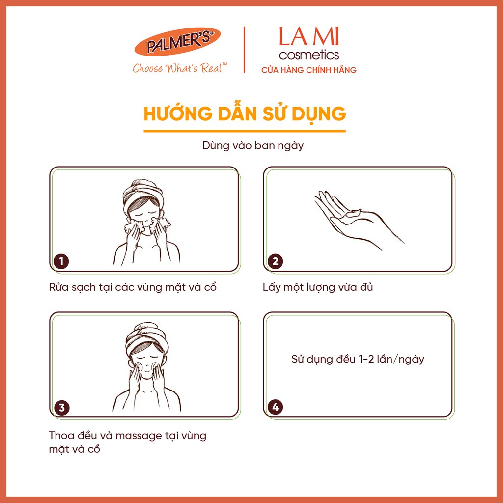 [Mini Size] Kem dưỡng trắng sáng da ban ngày, mờ thâm nám – tàn nhang Palmer's 11g