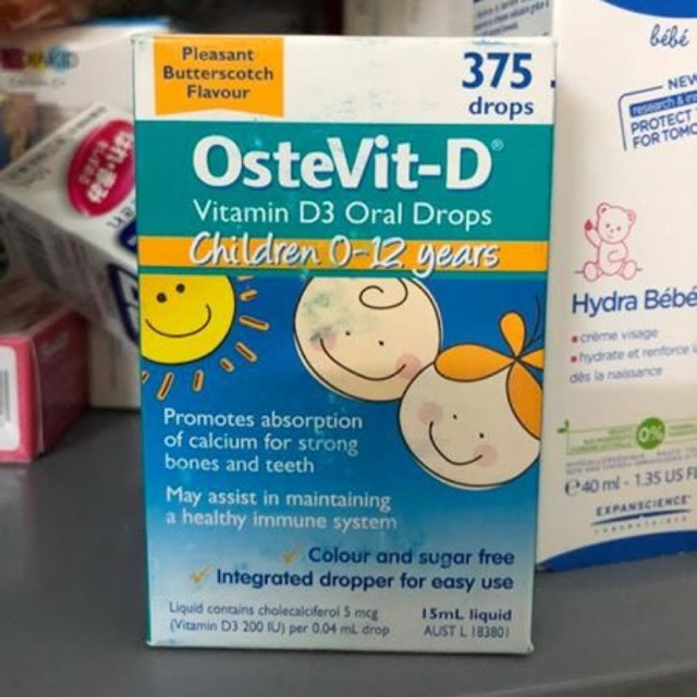 Vitamin D Ostevit dạng giọt (15ml) (0-12 tuổi)