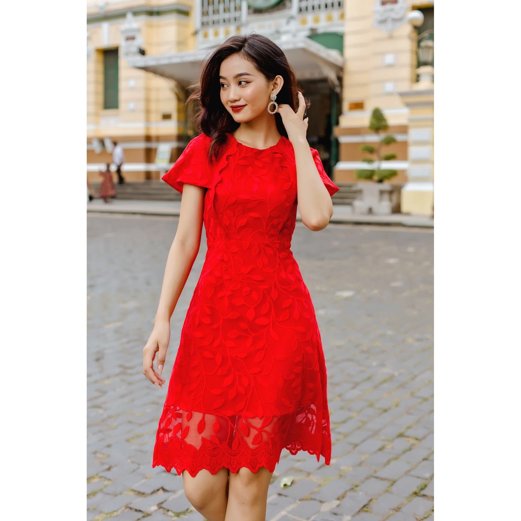 Jenny Le - Đầm ren phom chữ A - Pansy Dress JL154