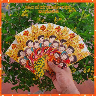 Xấp 6 Bao Lì Xì 2021 – Bộ Tết Gia Đình – 4-6 Mẫu Chủ Đề Tết Gia Đình – Bao Lì Xì Thuần Việt
