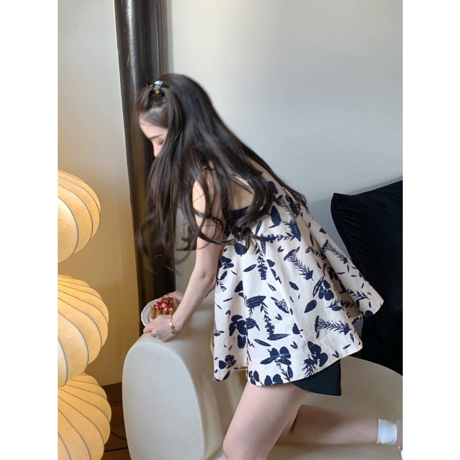 Đầm Không Tay Dáng Rộng Phong Cách Pháp Thời Trang Mùa Hè Cho Nữ