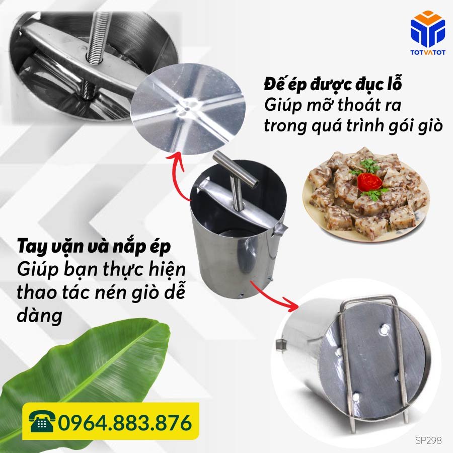 Khuôn làm giò xào inox 1kg  Hà Nội
