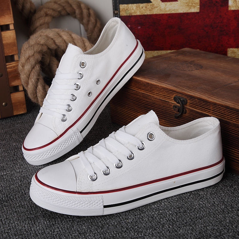 Giày Vải Canvas Cổ Thấp Thời Trang Hàn Quốc Cá Tính Cho Nam