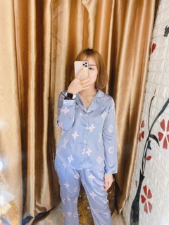 Bộ mặc nhà LV lụa cao cấp cực sang chảnh