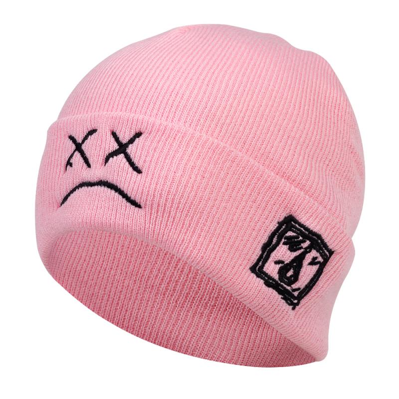 Mũ beanie thêu hình mặt khóc thời trang cho nam nữ