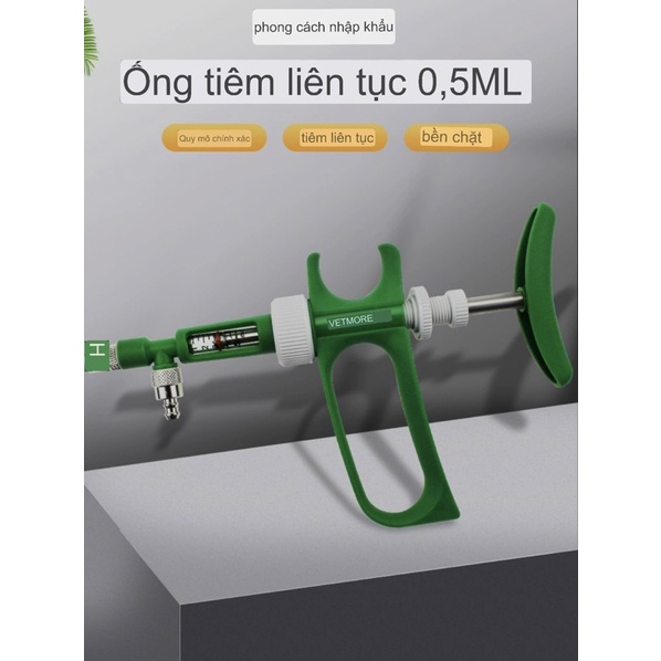 XI LANH TỰ ĐỘNG VETMORE ĐỨC 0.5ML VÀ 2ML CHẤT LƯỢNG CAO- xi lanh tiêm gia cầm