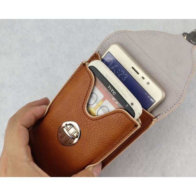 Bao da đựng điện thoại, Túi Da Đựng Điện Thoại, Túi Mini Đeo Hông MÃ B11 nhiều Ngăn Tiện Dụng, ĐA NĂNG