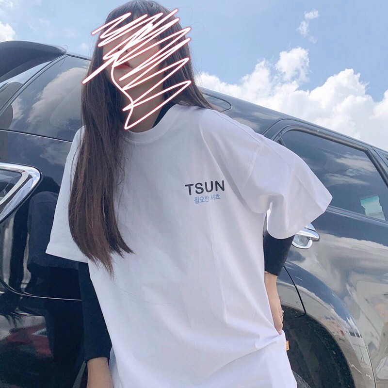 ÁO TAY LỠ IN CHỮ TSUN