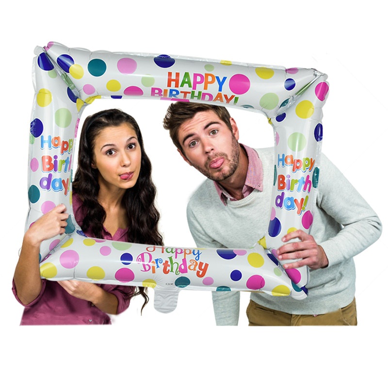 Ba Màu 50x 59 CM Photo Bóng đá Khung Khung Sinh Nhật Mừng Sinh Nhật đang In Globos Baby Shower CHILDREN Player Party ảnh Bộ Dẫn Thiết Bị Dẫn đầu