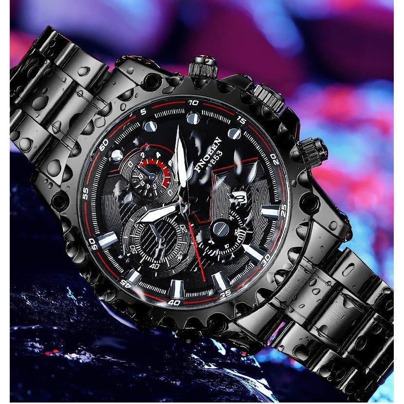 Đồng Hồ Nam FNGEEN Dây Thép Cao Cấp Không Gỉ, Có Lịch Ngày, Phong Cách Thể Thao Dân Chơi. ( Mã FN41)