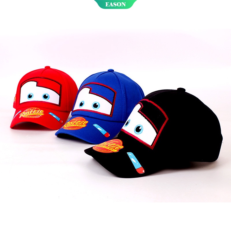 Mũ Lưỡi Trai Họa Tiết Xe Hơi Disney Cho Bé Trai 2-8, Lightning McQueen, Có Thể Điều Chỉnh, Chống Nắng