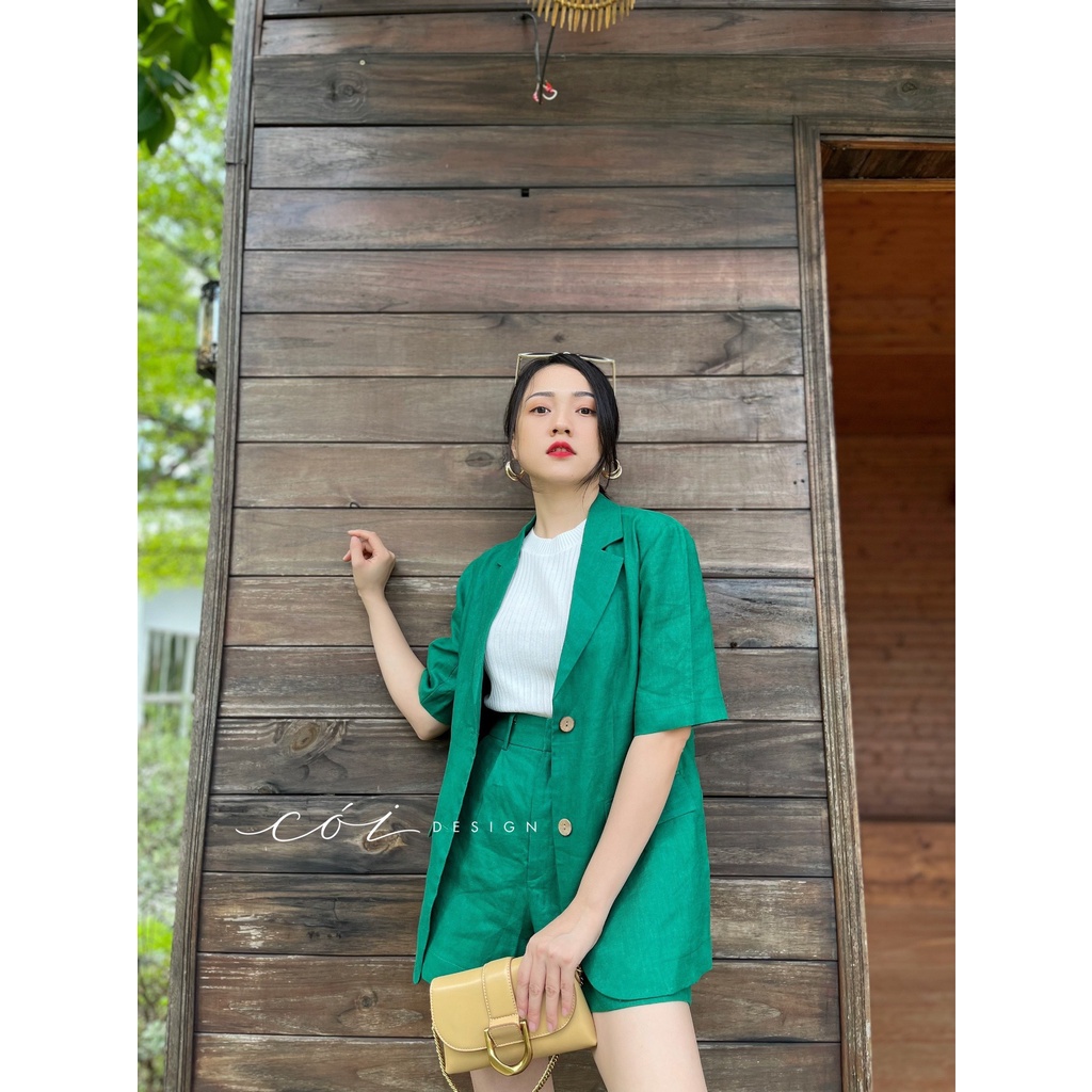 Quần short blazer linen prenium Cói Design