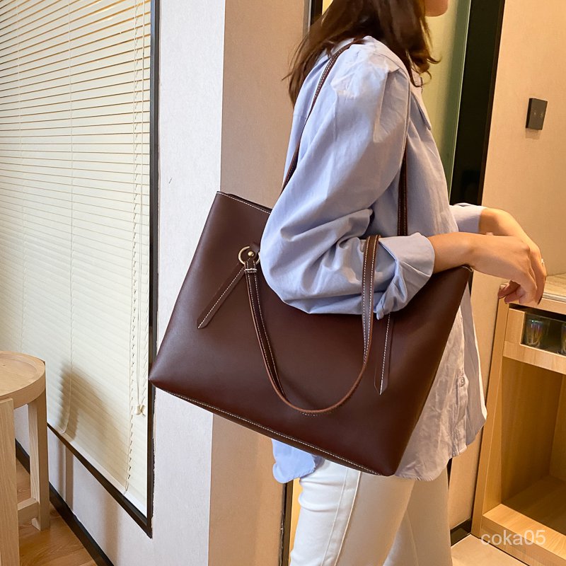 Women's Large-Capacity Shoulder Bag2021Summer New Fashion All-Matching Handbag Fashionable Texture Tote Bag