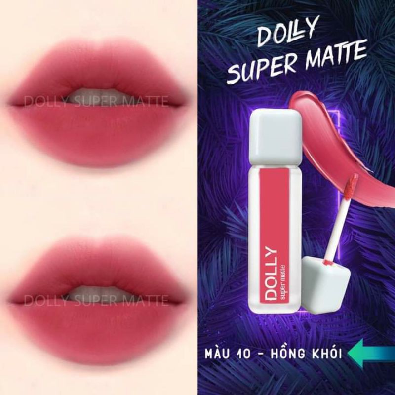 Son Dolly Super Matte mềm môi,ko chì( màu hồng khói) | BigBuy360 - bigbuy360.vn