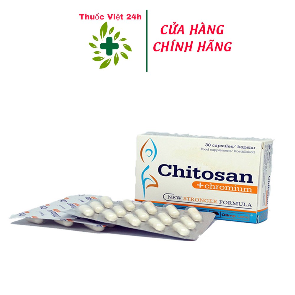 Viên Uống Giảm Cân Chitosan + Chromium - Hộp 30 Viên - Hỗ Trợ Giảm Hấp Thu Chất Béo Tối Ưu