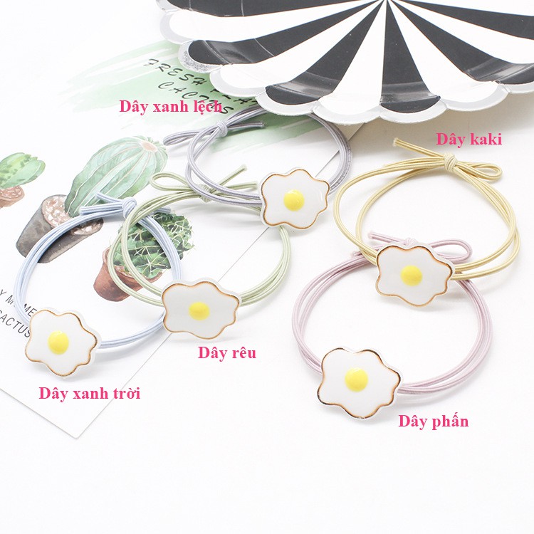 Dây cột tóc, buộc tóc hình trứng ốp la (BT 80)