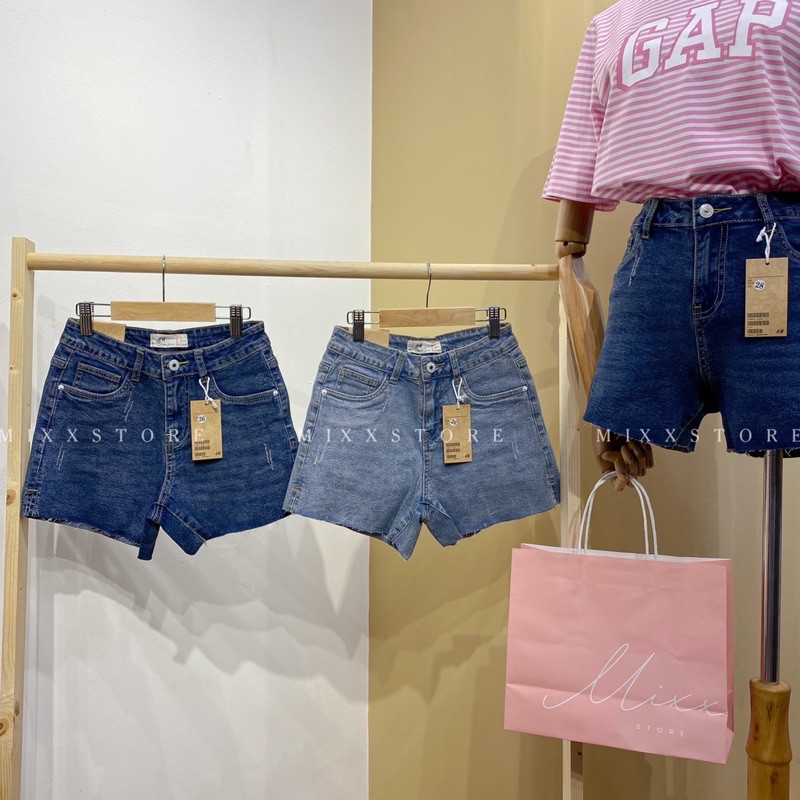 Quần Short Jean Nữ lưng cao co giãn thoải mái phom tôn dáng trẻ trung năng động MIXX STORE