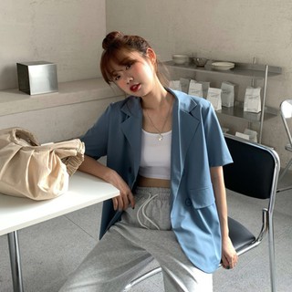 (ORDER) Áo blazer mỏng tay ngắn form rộng