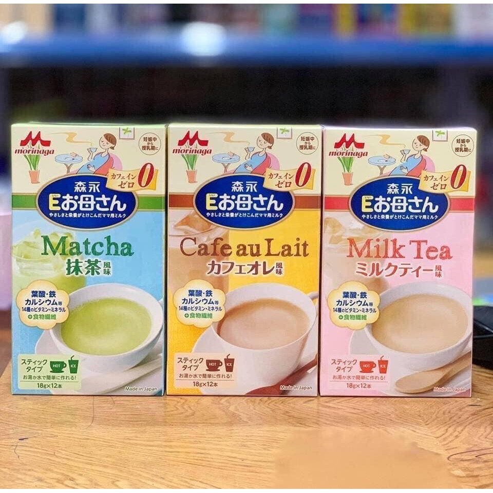 Sữa bầu Morinaga Nhật Bản 3 vị matcha trà sữa cafe cung cấp dinh dưỡng cho