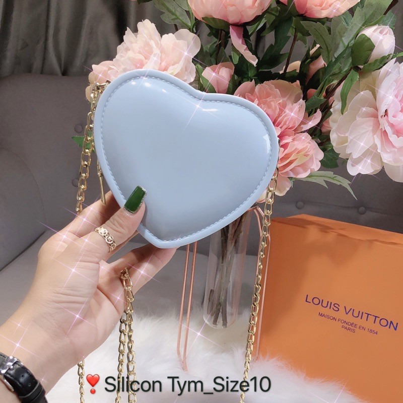 [Mã FASHIONGREEN264 giảm 10% tối đa 30k đơn từ 99k] Túi đeo chéo trái tim silicon nhựa mini thời trang hàng Qc cao cấp