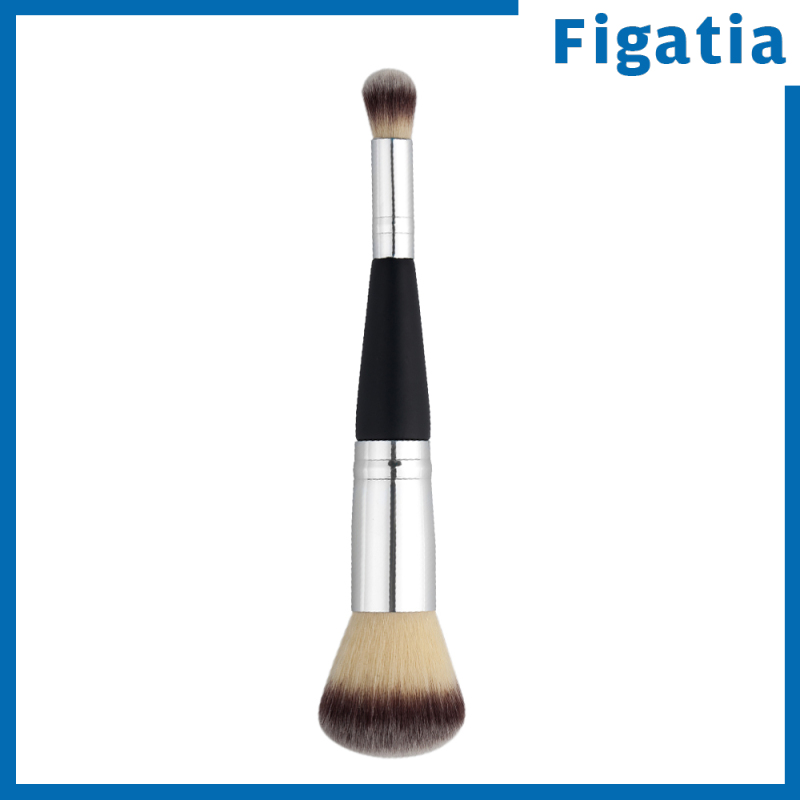 [FIGATIA]Pro Wooden Makeup Brush Dual-Ended Face Shading Flat Contour Foundation Tool