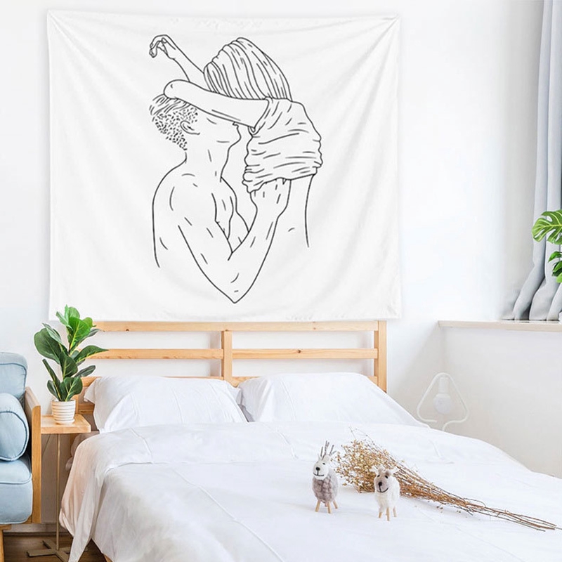 Tấm vải treo tường trang trí/ làm phông nền họa tiết trừu tượng phong cách Bắc Âu
