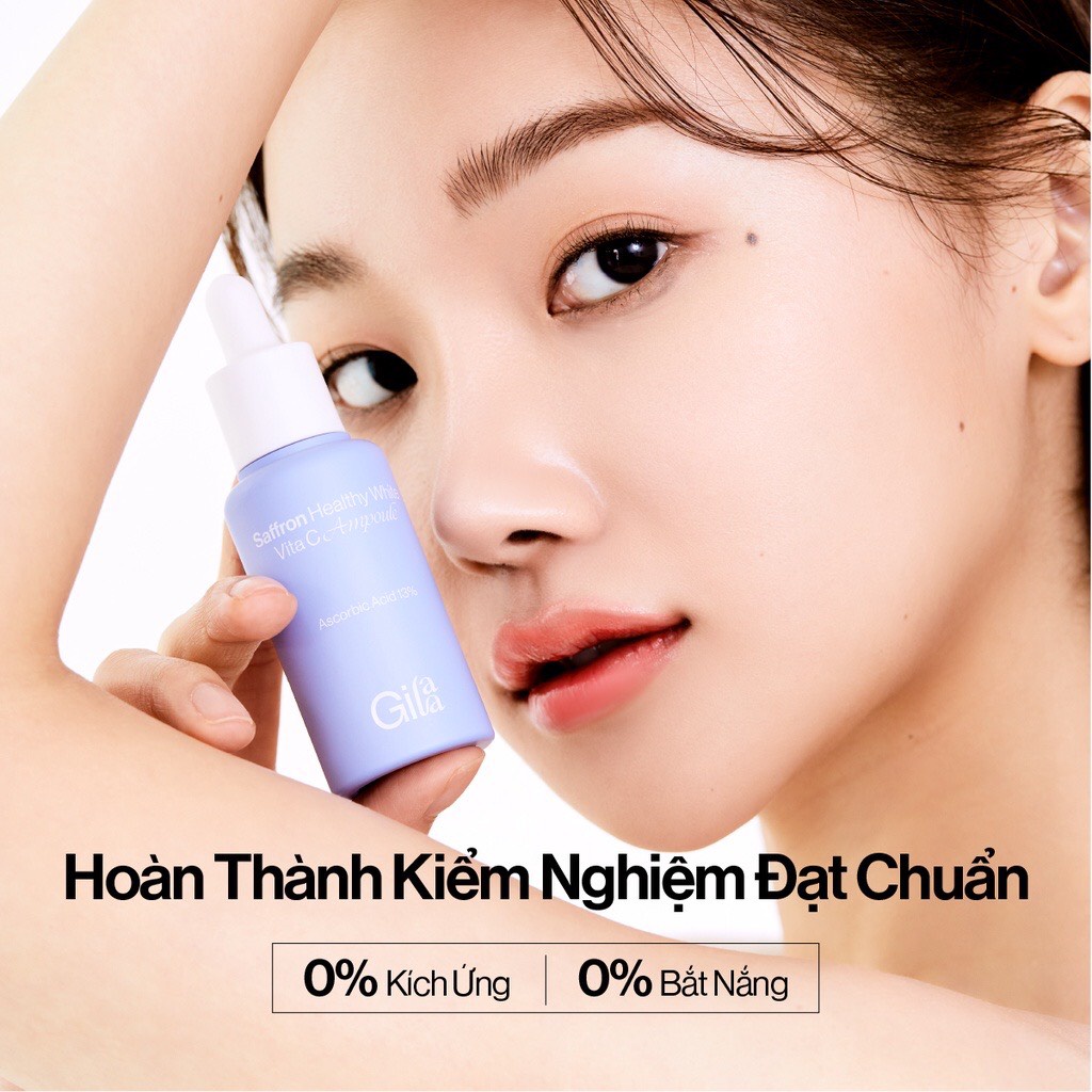 Tinh Chất Đậm Đặc Gilaa Saffron Healthy White Vita C Ampoule Trắng Khỏe Mờ Sạm 30ml