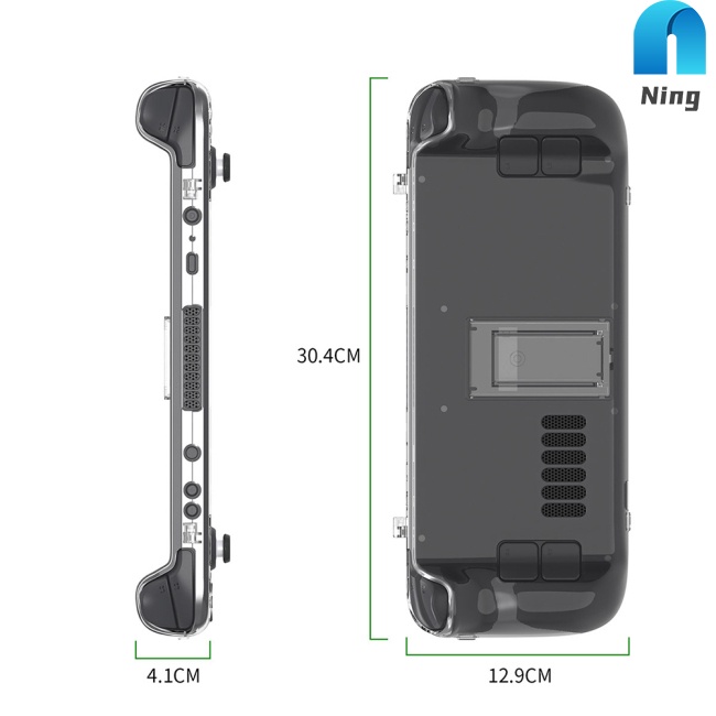 Vỏ Bảo Vệ Cứng Trong Suốt Kèm Giá Đỡ Có Thể Gập Lại Cho Máy Chơi Game Hơi Nước