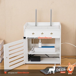 Hộp Đựng Thiết Bị Wifi - Đựng Ổ Điện - Sạc Điện Thoại - DEER DECOR