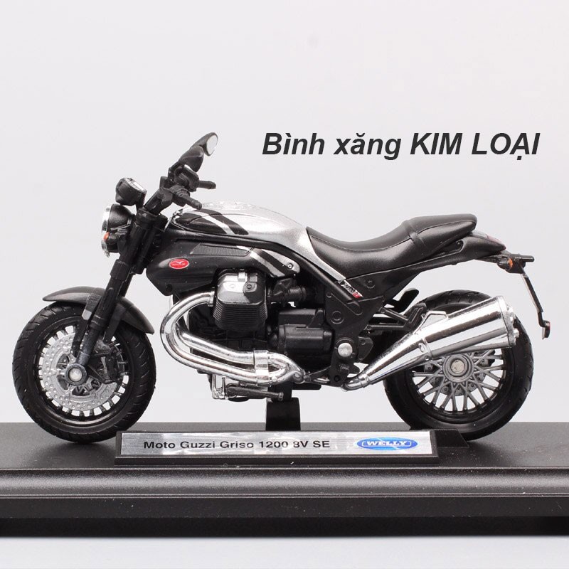 MÔ HÌNH XE MOTO Siêu xe GUZZI Griso 1200 8V SE - WELLY tỷ lệ 1:18