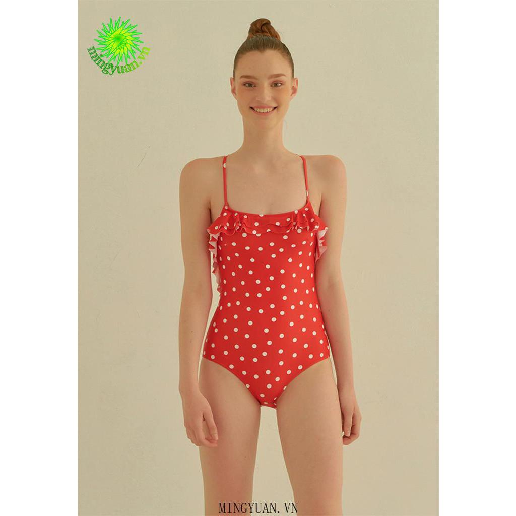 ( Mingyuan ) New sexy one-piece female backless polka-dot swimwear
