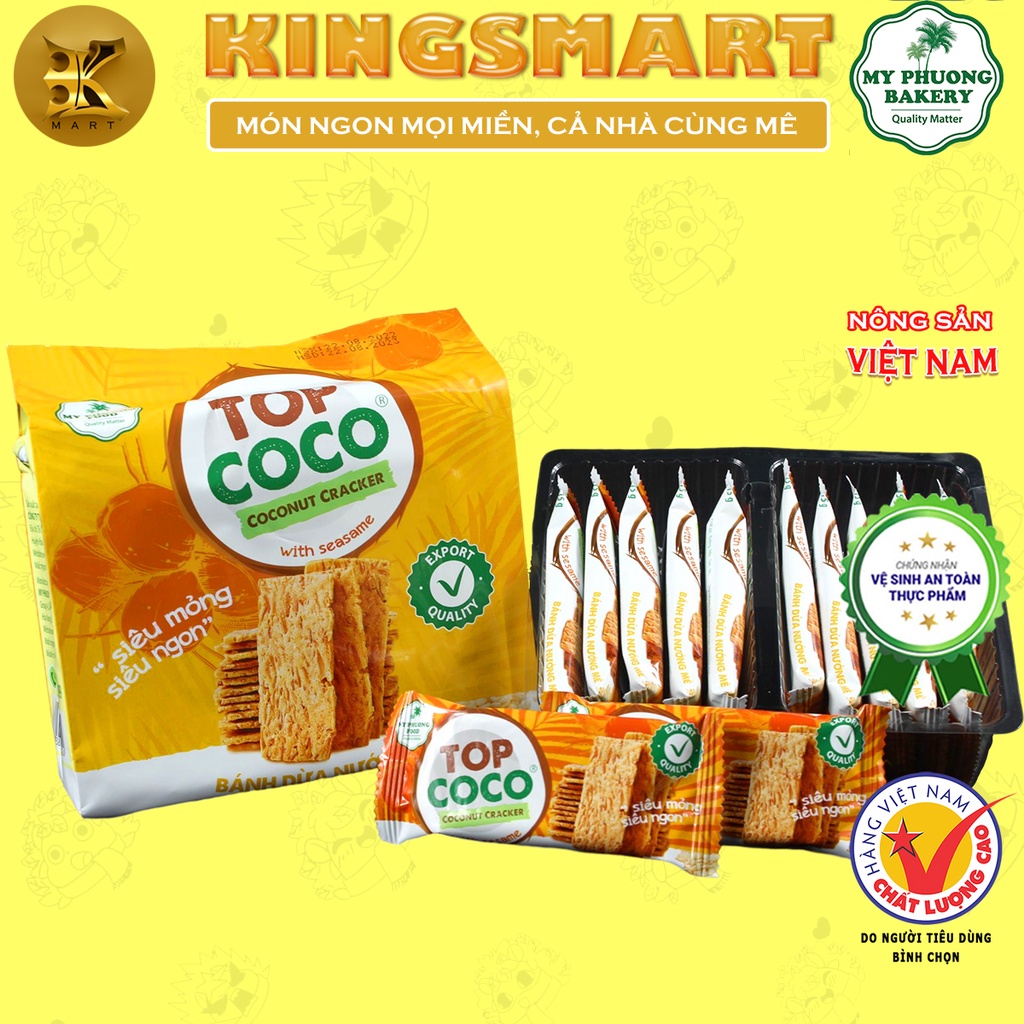 Bánh Dừa Nướng Vị Mè 170g MỸ PHƯƠNG Thơm Ngon Giòn Rụm