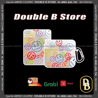Vỏ ốp airpods 3 2 PRO Smile ốp vuông - Vỏ bọc đựng tai nghe không dây i11 i12 1109CASMIV