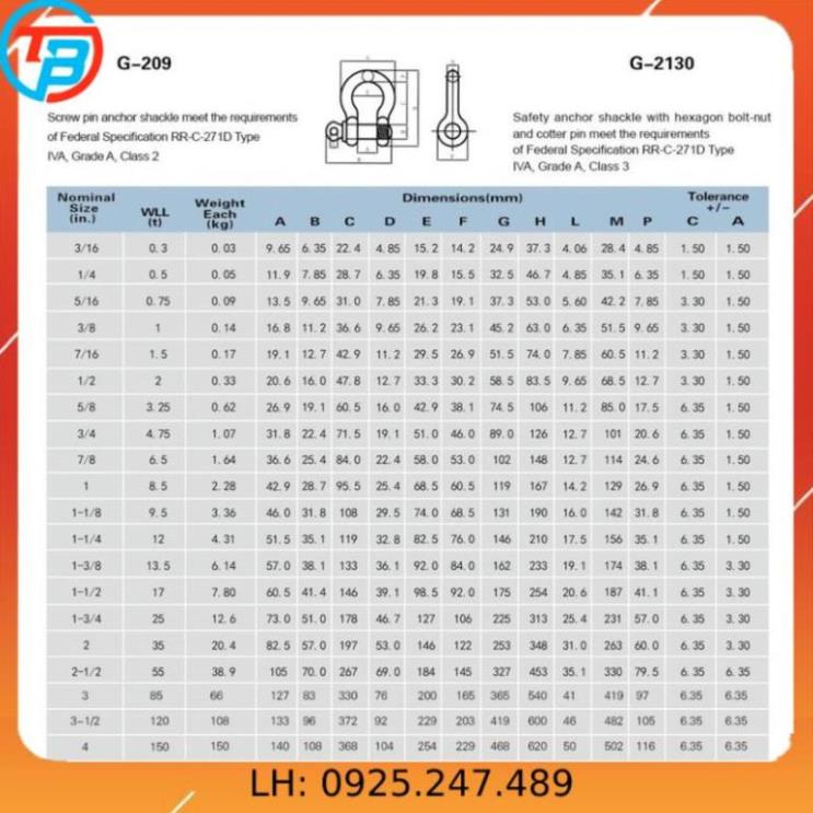 Ma Ní ( Mã Lý ) 8.5 Tấn - 9.5 Tấn - 12 Tấn - 17 Tấn cáp thép Thái Bình Vina
