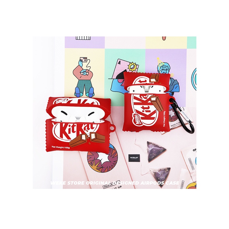 Vỏ Bảo Vệ Hộp Sạc Tai Nghe compatible AirPods3 Pro compatible AirPods3 Hình Sô Cô La Hoạt Hình Dễ Thương