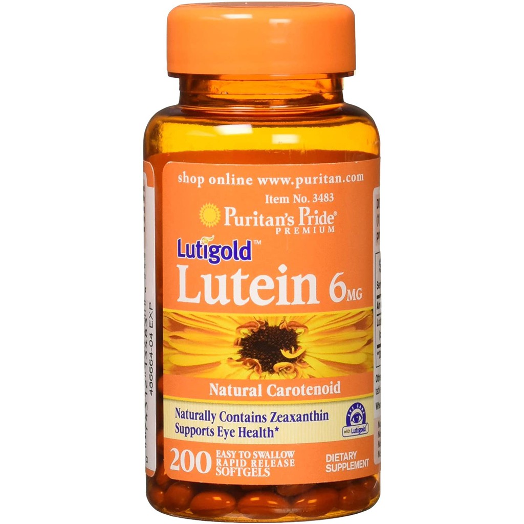 Viên uống bổ mắt, giảm nhức mỏi mắt, tăng cường thị lực Luitigold Lutein 20mg 120 viên Puritan's Pride