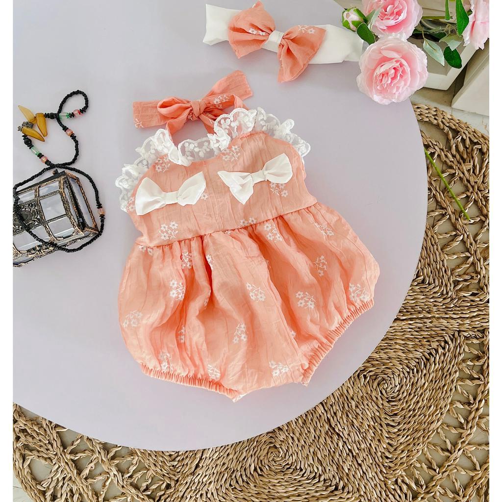 body yếm hai dây bé gái dễ thương [𝐓𝐀̣̆𝐍𝐆 𝐊𝐄̀𝐌 Nơ Su Shop- body thiết kế sinh nhật thôi nôi cho bé