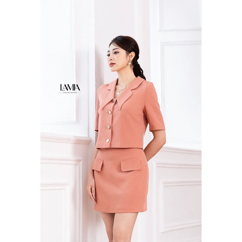 Áo vest nữ hè Lamia Design LUXE012 màu hồng salmon