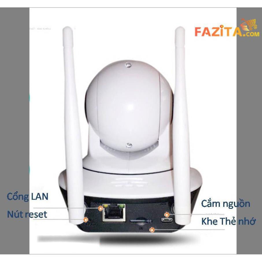 Camera an ninh wifi 2 râu xoay 360 phukienthanhduc.com (Loại tốt - phần mềm Camhi)