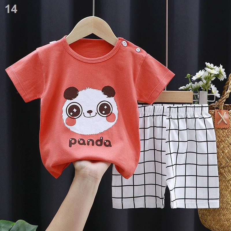 Bộ đồ ngắn tay trẻ em quần áo 100% cotton short bé trai gái lỡ thun 0-7 tuổi mùa hè