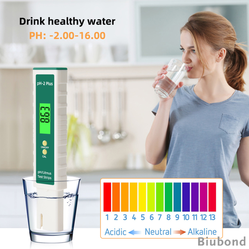 PH Meter Digital Water Quality Tester, Testing Range 0.00-14.00 Ph for Household Drinking, Pool and Aquarium High Accuracy Pen Type PH Tester