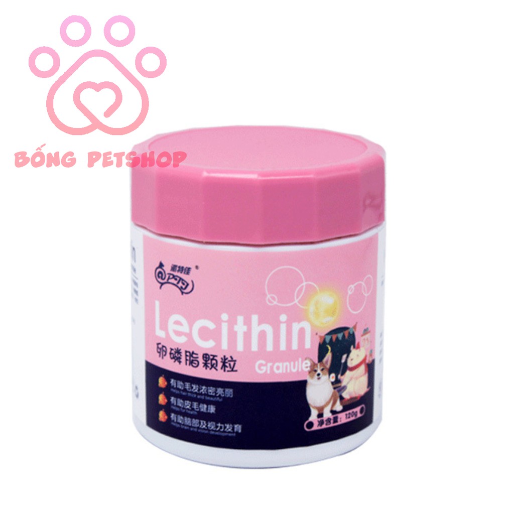 Dưỡng lông, hồi phục lông và da cho chó mèo - Viên nhai dưỡng lông và da Lecithin lọ 120g