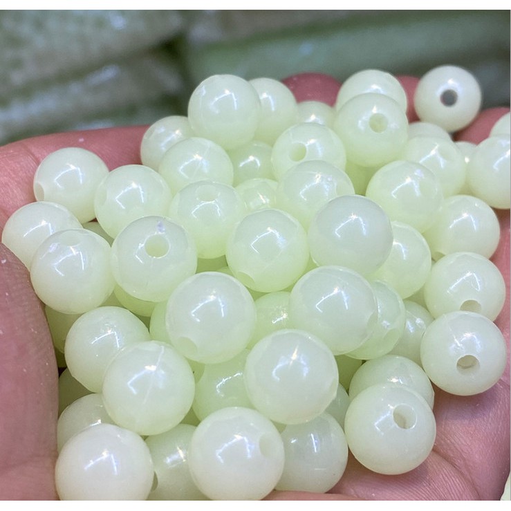 Hạt xâu làm trang sức hình tròn phát sáng trong tối 4/6/8/10/12/14/16mm