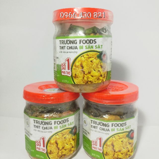 Combo 3 hộp thịt chua nhiều bì Trường Foods