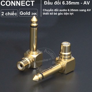 Jack 6.5 đực ra av bẻ góc nhân đồng mạ vàng 24k 5u 2 chiếc