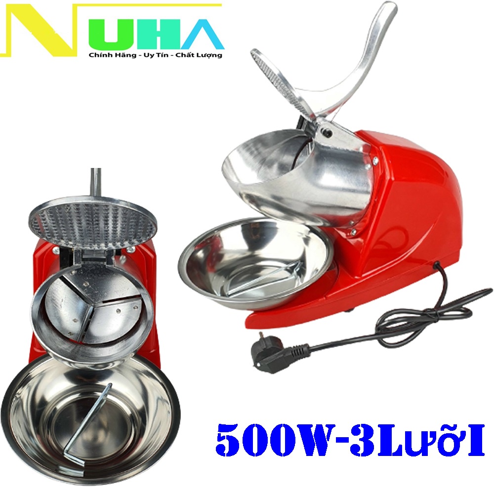 Máy bào đá tuyết 2 lưỡi, 3 lưỡi ICE công suất 500W thương hiệu thái lan, giao màu ngẫu nhiên
