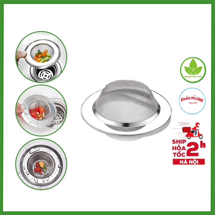 Lưới lọc rác inox không gỉ tiện lợi - Tấm lọc rác bồn rửa bát chống tắc nghẽn Nongsansachathai 01458