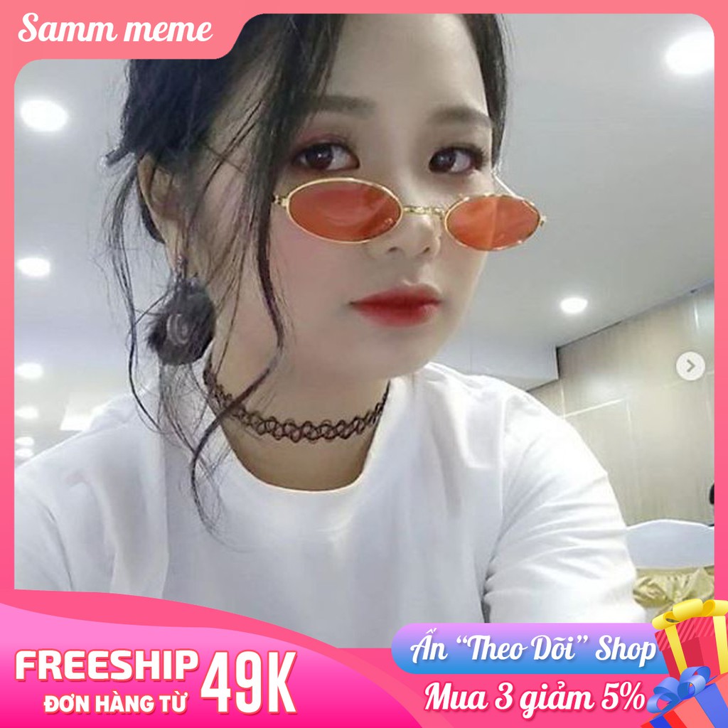 Kính ulzzang nhiều màu siêu tí hon phù hợp nam nữ phong cách teen K011